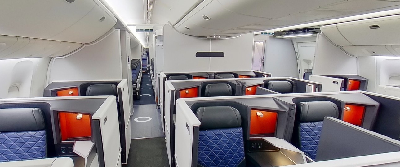Kabine der Boeing 777 von Gridiron Air: Die Airline will neue Maßstäbe im Chartergeschäft setzen.