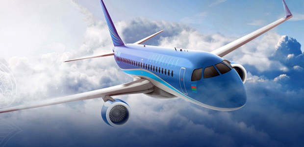 Werbebild von Azal Azerbaijan Airlines: Aufbruch zu neuen Horizonten.
