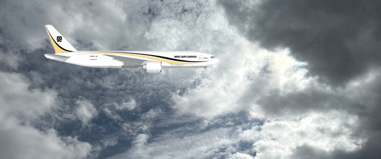 Boeing 777 in MSC-Farben: So sollen die Flieger aussehen.