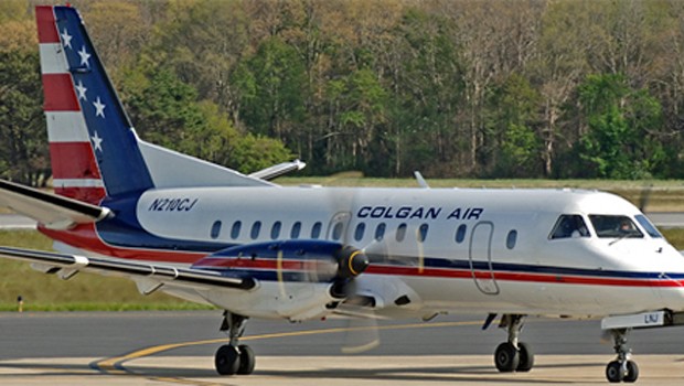 Saab340 von Colgan: Den Flughafen um ein paar Meilen verfehlt.