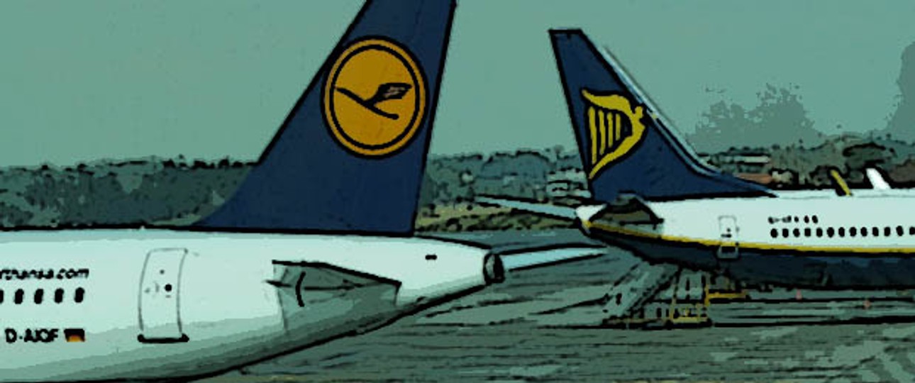 Jets von Lufthansa und Ryanair: Bald Seite and Seite in München.