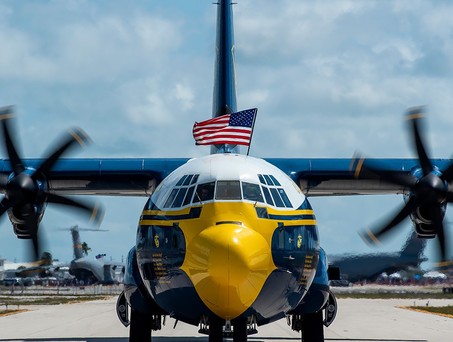 Die Hercules C-130J Fat Albert: Das Flugzeug muss im Winter nach England.