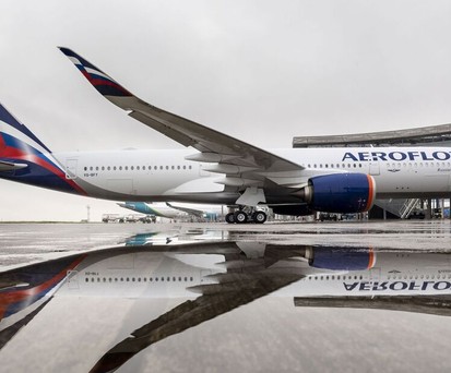 Airbus A350 von Aeroflot: Muss im Ausland gewartet werden.