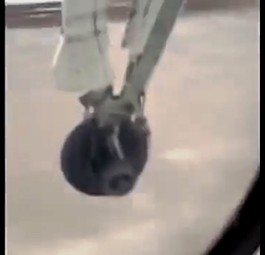 Dash 8 verliert beim Start ein Rad