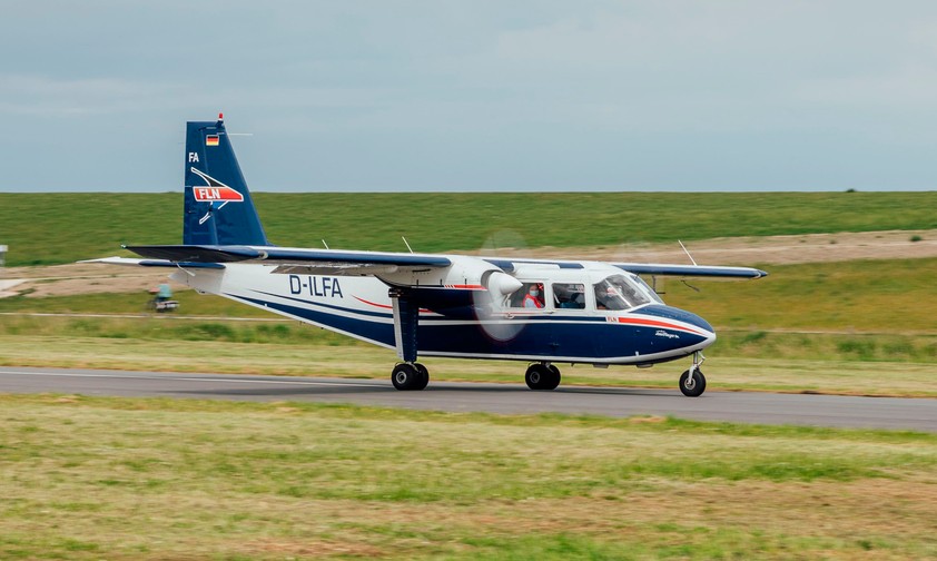Britten-Norman BN-2 Islander von FLN Inselflieger: Die Flotte der Airline reduziert sich von neun auf fünf Flieger.