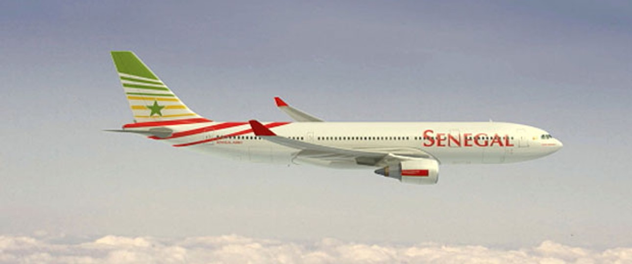 Airbus A320 von Senegal Airlines: In Guinea festgehalten.