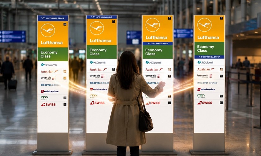 Neue Infostelen: Wie will Lufthansa Group die Reisenden künftig anpsrechen?