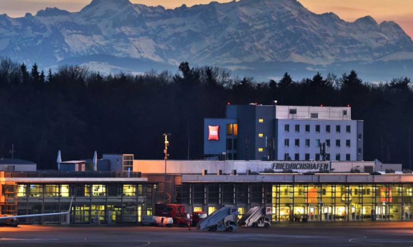 Airport Friedrichshafen im Winter: Mitarbeitende in Kurzarbeit.
