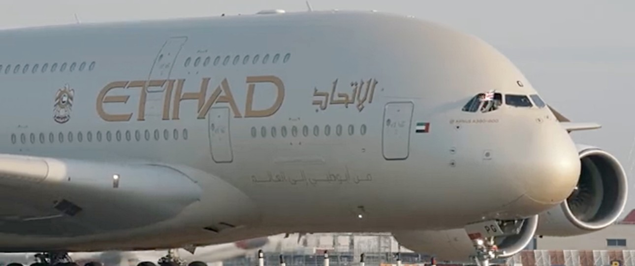 Airbus A380 von Etihad bei der Rückkehr nach London: Wieder unterwegs.