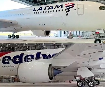 Der Airbus mit der Seriennummer 363: Beim Rein- und Herausrollen aus der Lackierhalle.
