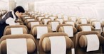 Kabine eines Airbus A330 von Swiss:S chick, aber in die Jahre gekommen.