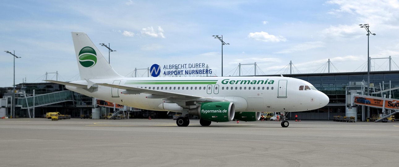 Germania-Jet in Nürnberg: In Franken spürt man das Aus deutlich.