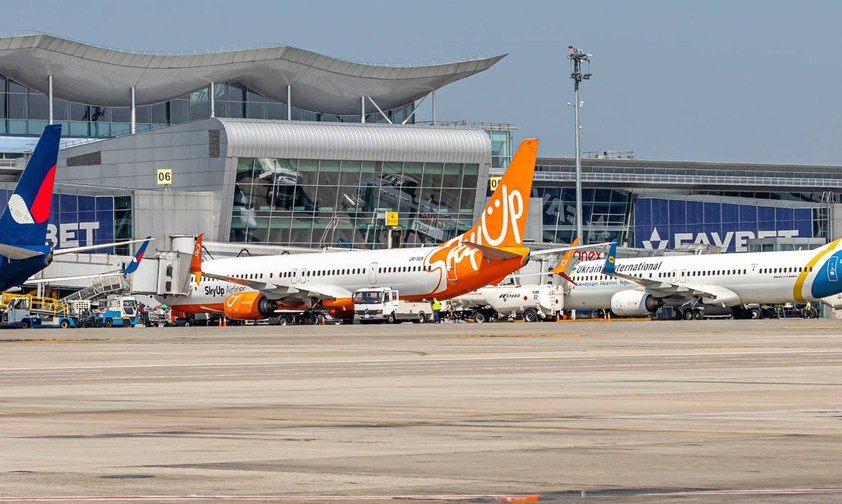 Foto vom Flughafen Kyiv Boryspil vor dem Krieg: Heute auf ausländische Airlines angewiesen.