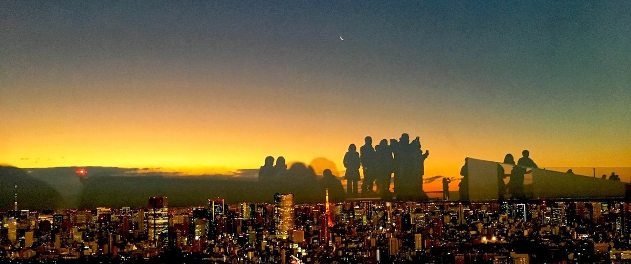 Tokio Sunset auf dem Shibuya Sky