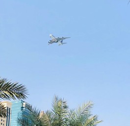 Airbus A380 von Qatar Airways über Doha: Im Dauereinsatz.