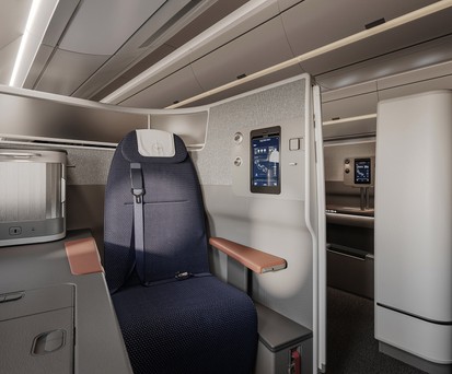 Hier zu sehen: Die Einzel-Suite in der Business Class.