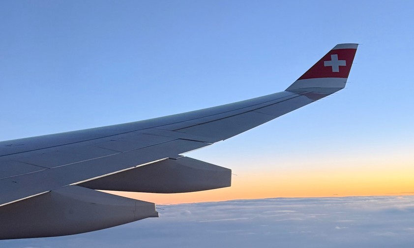 Blick aus einem Airbus A330 von Swiss: Die Fluglinie nimmt ein neues Ziel in Indien auf.