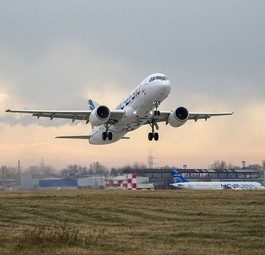 Zweiter Prototyp der Yakovlev MS 21-310:  Russland will neue Gebühr zur Finanzierung.