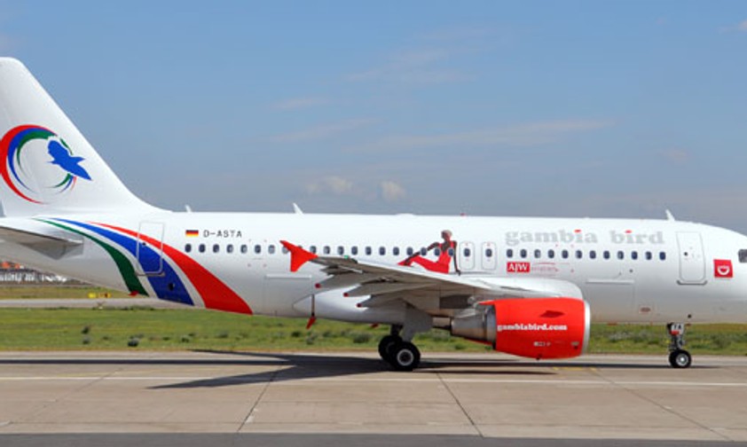 Airbus A319 von Gambia Bird: Die Maschinen heben nicht mehr ab.