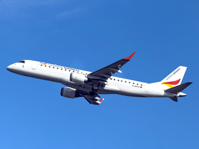 So fliegen die Embraer E190 von German Airways aktuell durch Europa.