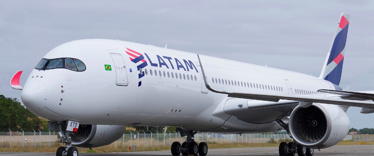 Airbus A350 mit der Seriennummer 045: Von Latam mittlerweile aussortiert.