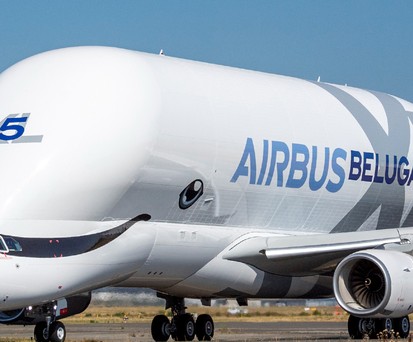Airbus Beluga XL 5 (Archivbild): Erlitt ein Malheur, zum Glück ohne Verletzte.