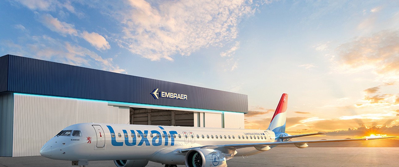 Luxair mit dem Embraer E195-E2