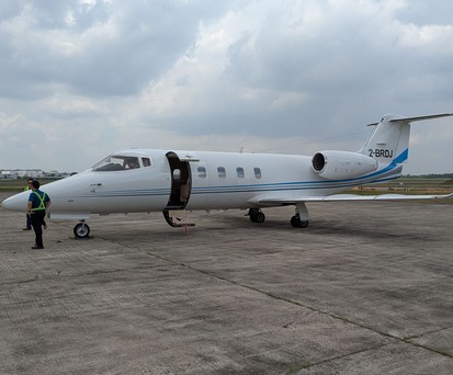Der Learjet 55 von Birdie: Heißt nun 2-BRDJ.