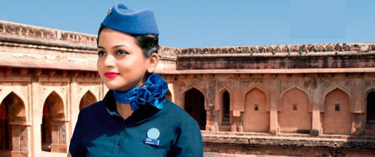 Flugbegleiterin von Indigo: Die indische Airlines ist Marktführerin.