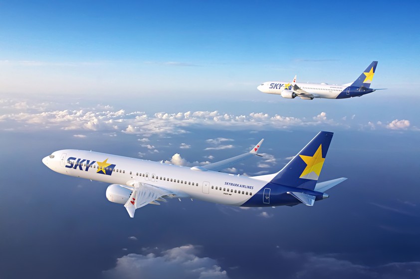 Boeing 737 Max von Skymark Airlines: Kommen mit neuer Lackierung.