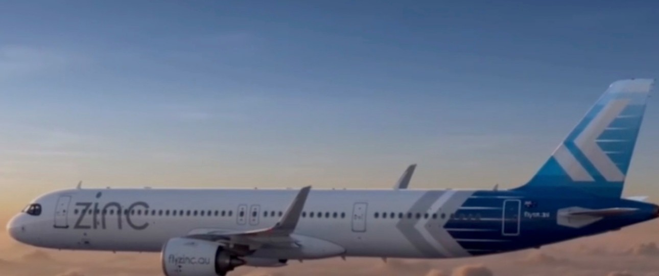 Airbus A321 in den Farben von Zinc Airlines: Will in Australien Erfolg haben.