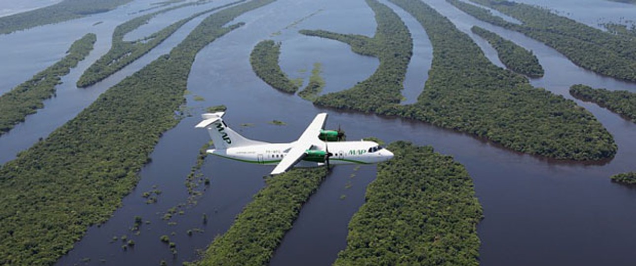 ATR 42 im Flug: Die Maschinen sind beliebt.