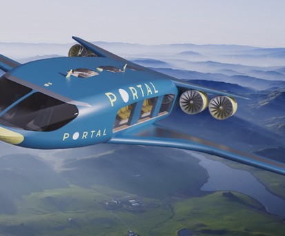 Das Flugzeugkonzept Portal: Ins Auge stechen die Fenster im Dach sowie die großen Fensterfronten an der Seite, ...