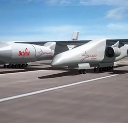 Das Stratolaunch-Trägerflugzeug: Wird derzeit in Kalifornien gebaut.