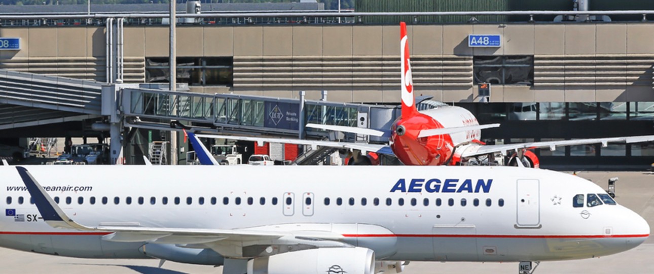 Airbus A320 von Aegean mit dem Kennzeichen SX-DNE: Flog die spezielle Route.