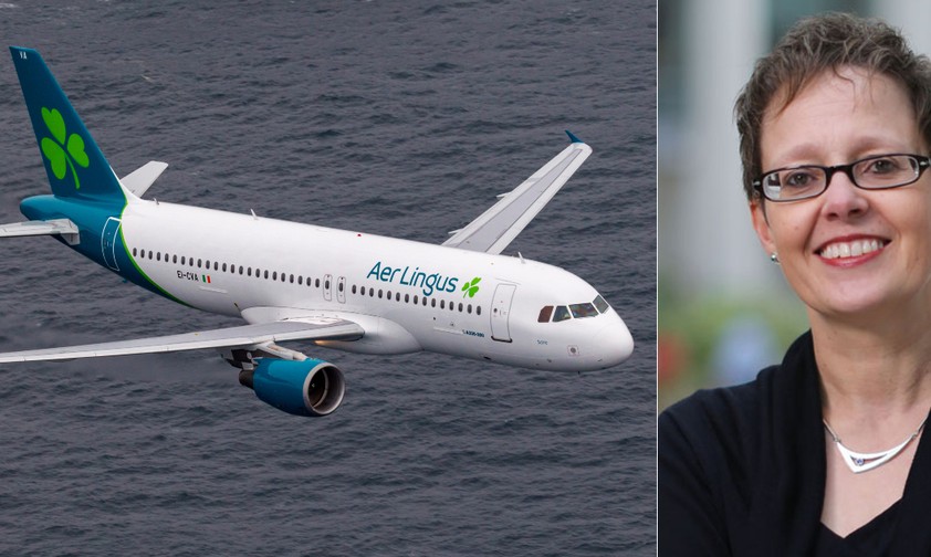 Jet von Aer Lingus und Lynne Embleton: Zurück im Passagiergeschäft.
