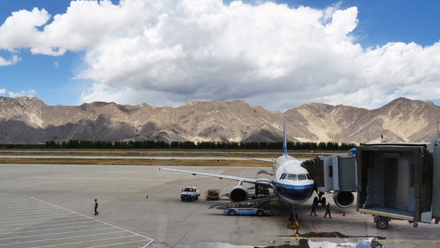 Der Flughafen von Lhasa: Soll bald geschäftiger werden.