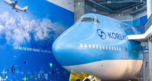 Der Rumpf einer Boeing 747-400 von Korean Air: Das Flugzeug wird Herzstück einer neuen Ausstellung in Los Angeles.