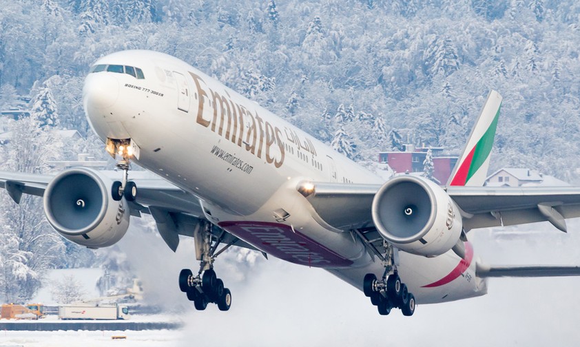 Boeing 777 von Emirates: Flüge an viele Airports in den USA gestoppt.