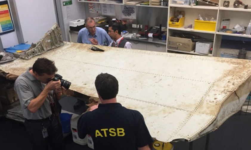Flügelklappe der abgestürzten Boeing 777: