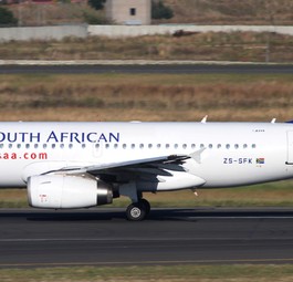 Airbus A319 von SAA: Start im Inland nicht vor Mai.