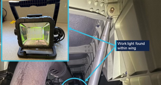 Die vergessene Lampe im Flügel: Der Airbus A380 von Qantas absolvierte mit ihr zwei Flüge.