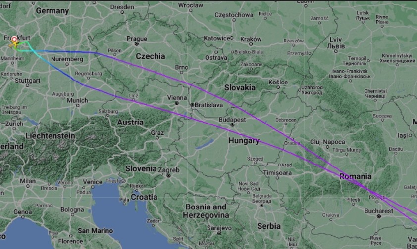 Lufthansa-Flug LH648 drehte aufgrund des Konflikts um Bergkarabach an der rumänischen Küste um.