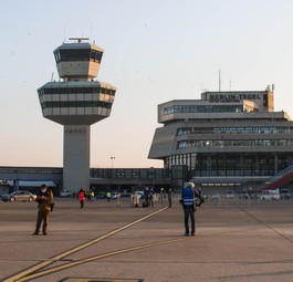 Vorfeld in Tegel: Der Flughafen ist nicht mehr in Betrieb.