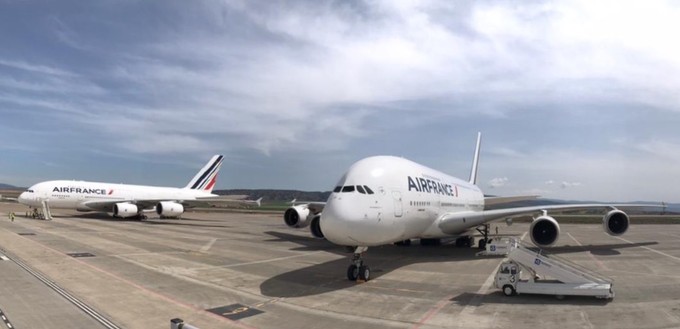 Die Fluglinie hat am 25. April zwei Superjumbos nach Spanien geschickt.