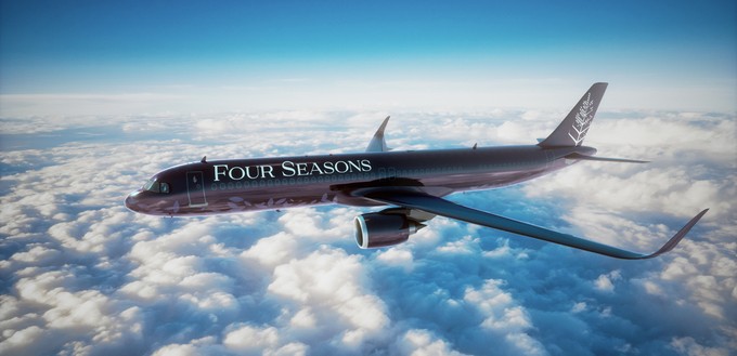 Visualisierung des Four-Seasons-Fliegers: So soll der Airbus A321LR aussehen.