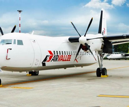 Fokker 50 von Air Vallée: Der Leasinggeber beklagt sich, die Rechnungen seien nicht mehr bezahlt worden.