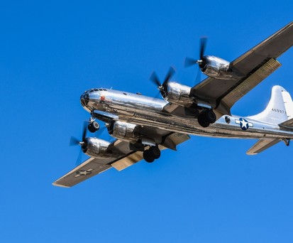 B-29 Superfortress im Flug: Heute gibt es nur noch zwei flugfähige Exemplare.
