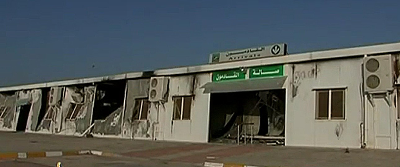 Die Ankunftshalle des Flughafens Misrata im Mai 2011: Nun kehrt Leben zurück.