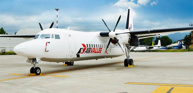 Fokker 50 von Air Vallée: Der Leasinggeber beklagt sich, die Rechnungen seien nicht mehr bezahlt worden.